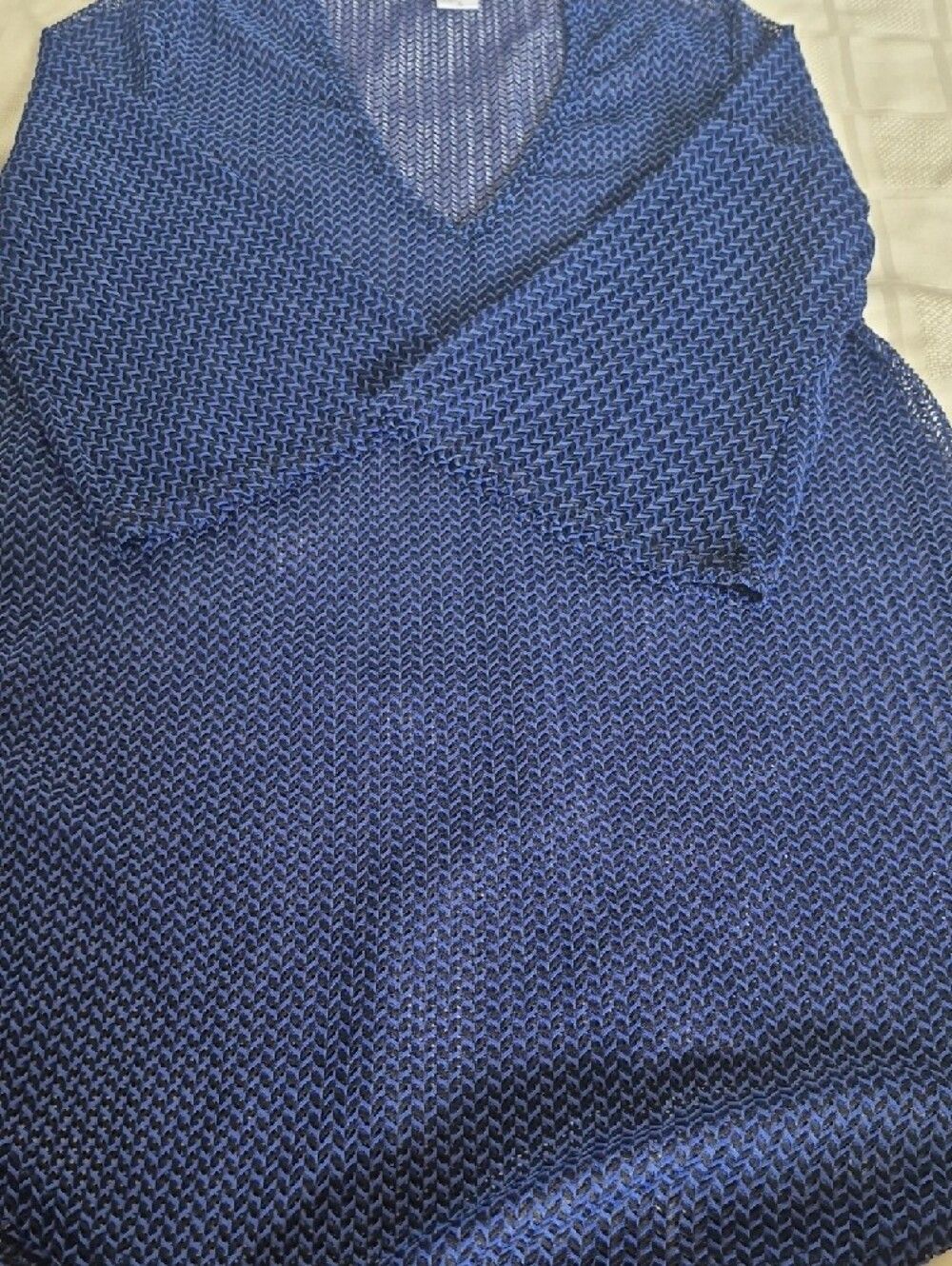 Jordan Taylor Navy Sheer V-Neck Swim Coverup - Picture 16 of 16